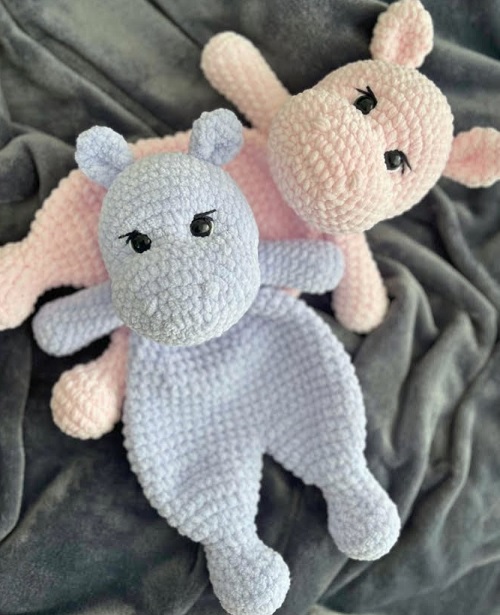 Crochet HIPPO lovey