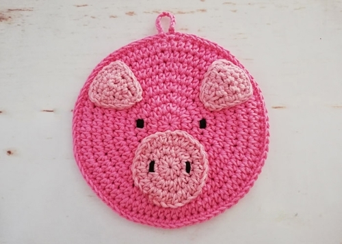 Crochet Pig Potholder