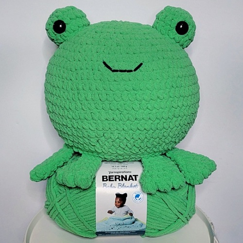 Big Round Green Amigurumi Frog