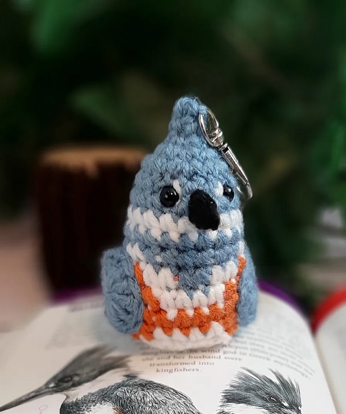 Belted Kingfisher Keychain