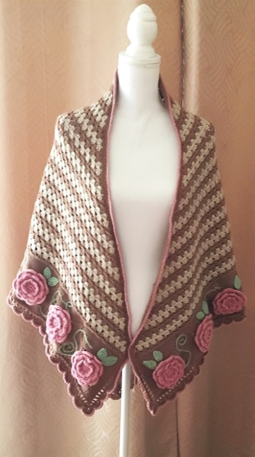 Rambling Roses Crochet Shawl