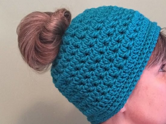 Messy Bun Hat Crochet Pattern for your friends