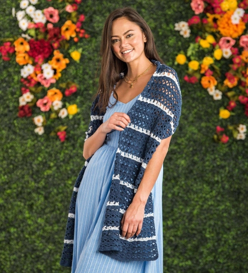 Lacy Stripe Crochet Shawl Pattern