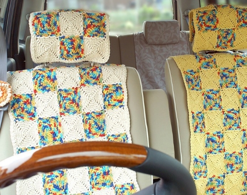 Crochet Car Seat Cover