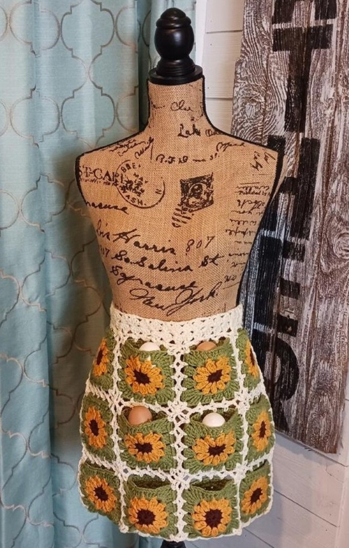 Sunflowers Egg Gathering Apron