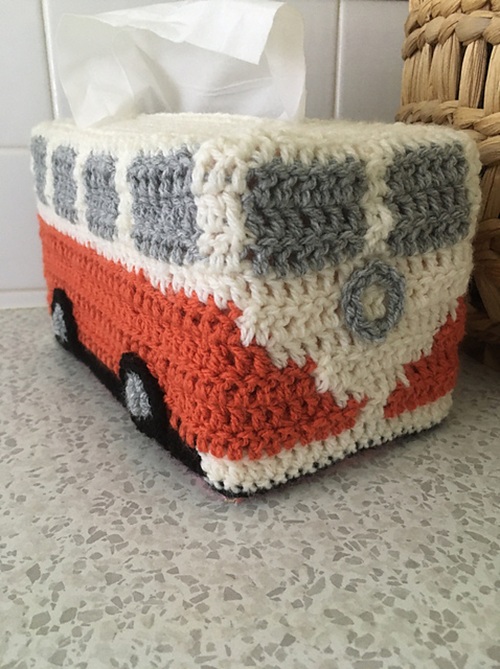 Tissue Box Cover Retro Van