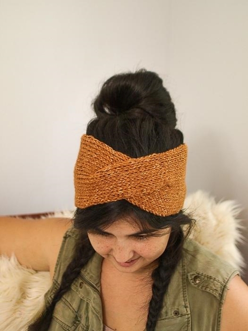 Twisted Boho Headwrap Crochet Free Pattern