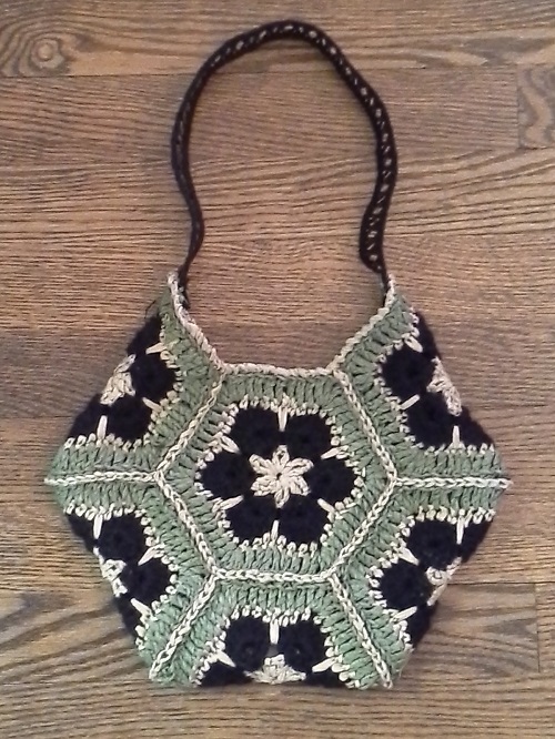DIY Crochet African Flower Hexagon Handbag