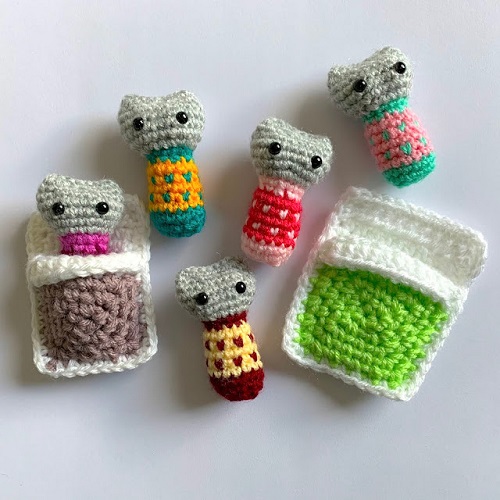 little kitties sleepy head crochet pattern