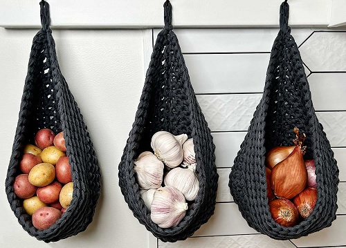 Elegent Pantry Crochet Hanging Basket