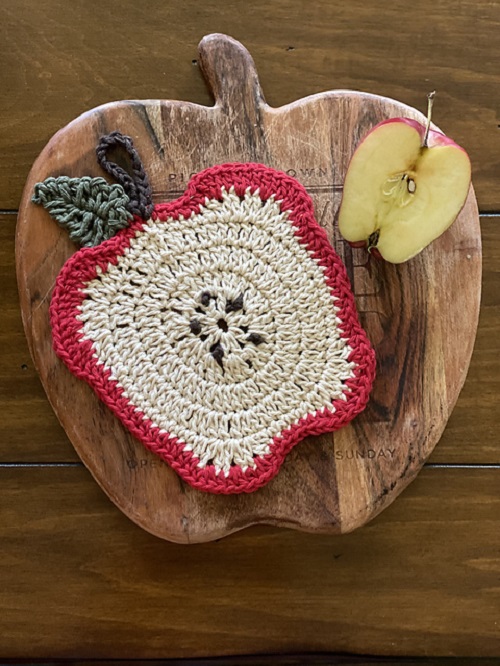 Half Apple Dishcloth Pattern