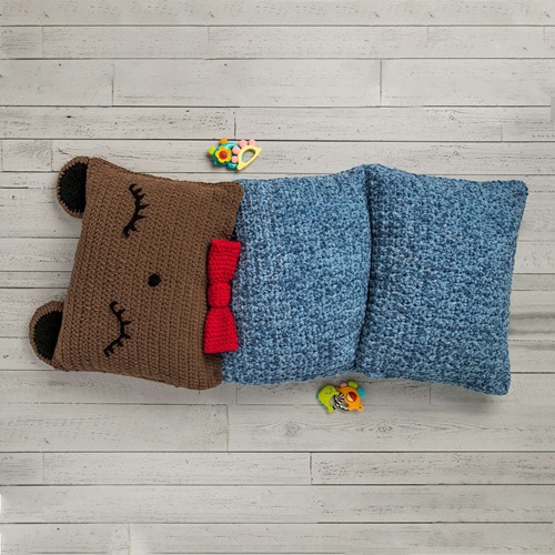 Comfy Bear Pillow Crochet Free Pattern