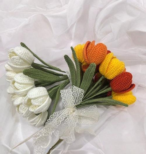 crochet tulips bouquet