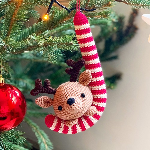 Christmas Crochet Reindeer Ornament Free Pattern