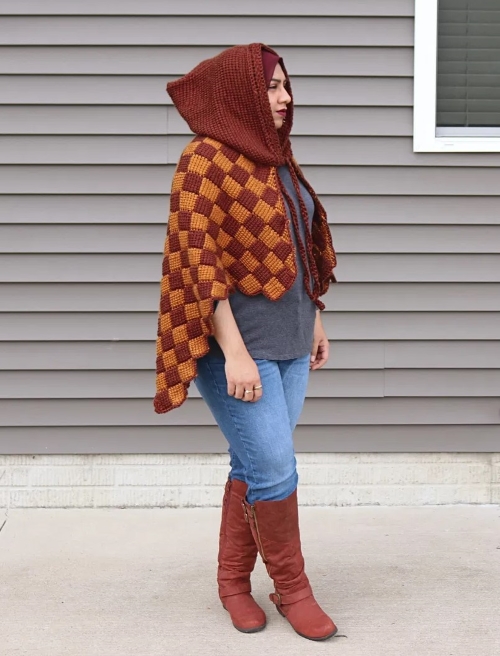 Crochet Diamond Cape