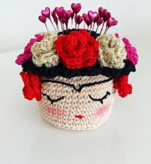 Crochet Frida Pincushion Pattern
