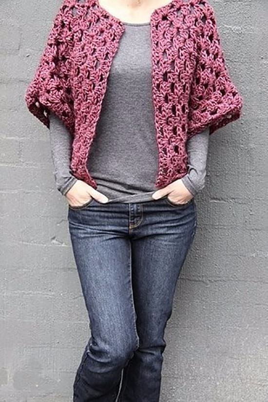 DIY Crochet Shrug 8