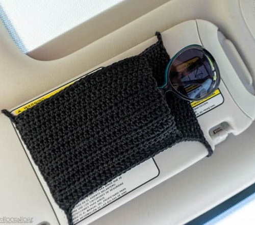 Car Visor Sunglasses Pouch Crochet Pattern