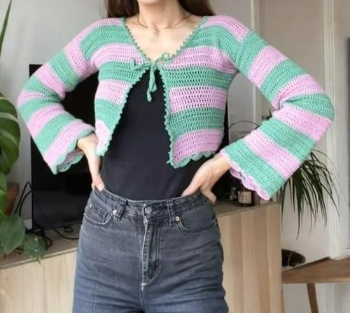 amazing Crochet Bell Sleeve Cardigan Free Patterns