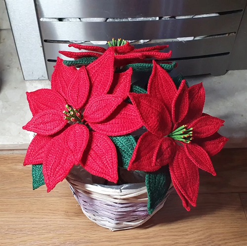 Crochet Poinsettia Home Decor Free Patterns 1