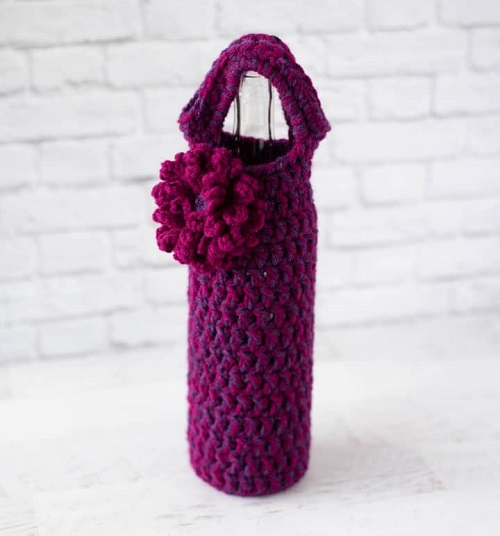 Easy and Cute Crochet Wine Cozy Patterns 2