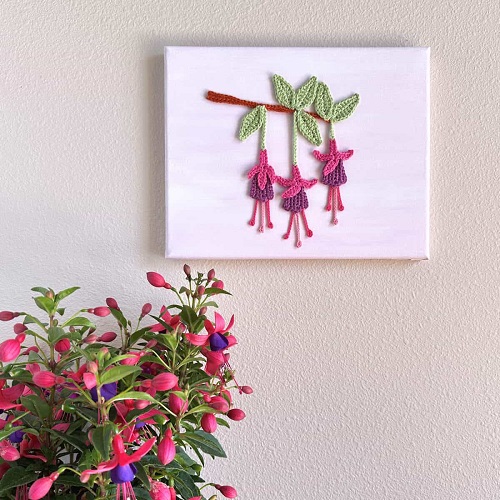 Crochet flower wall art free patterns 1