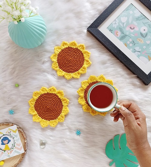 Sunflower coaster