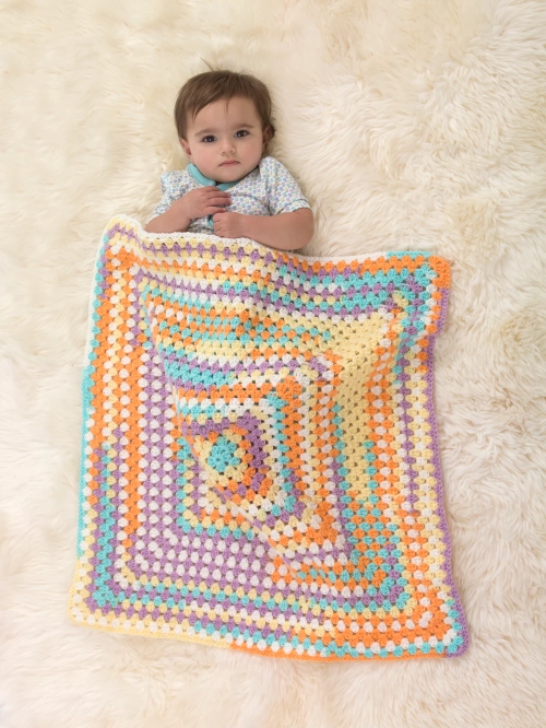 Granny Square Stroller Blanket
