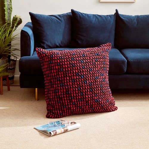 Crochet Granite Stitch Floor Pillow