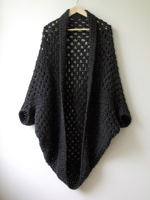 Crochet Granny Cocoon Shrug