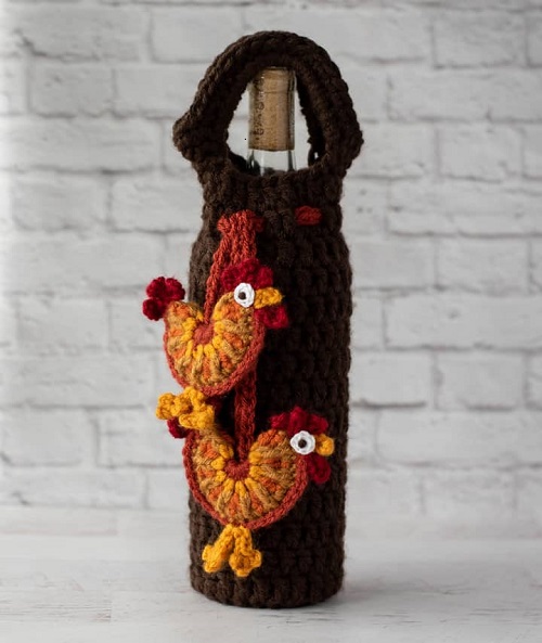 Crochet Wine Cozy Free Patterns 2