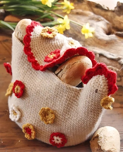 Crochet Hen Bread Basket