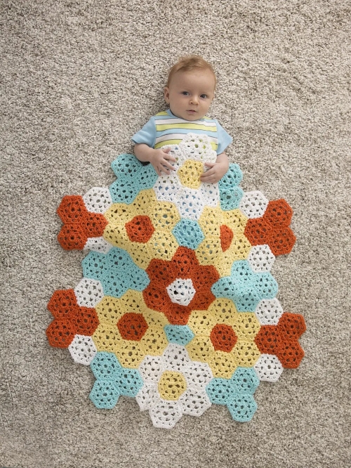 Springtime Baby Stroller Crochet Blankie