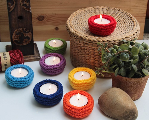 DIY Crochet Candle Holder Ideas 2