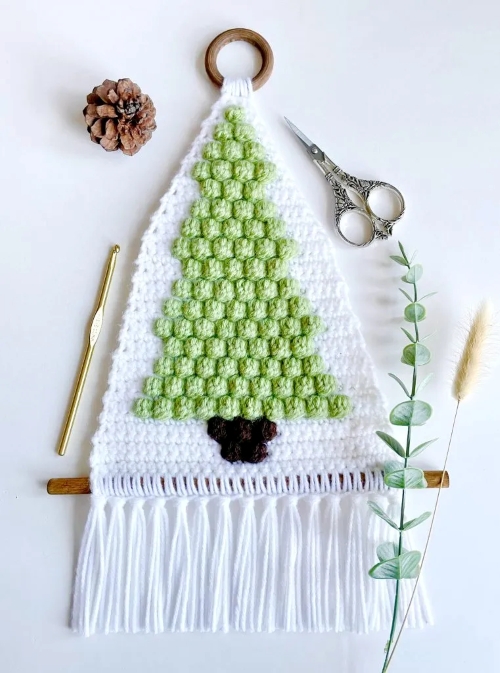 The Bobble Around The Christmas Tree Wall Hanging