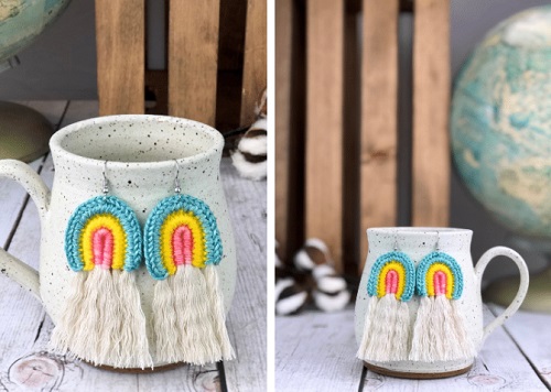 Rainbow Earrings Crochet Pattern