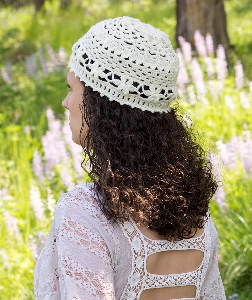 Crochet Lacey Hat Free Patterns 3