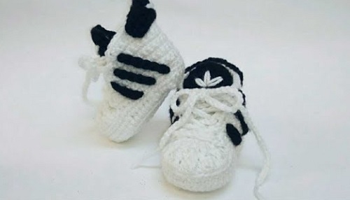 Crochet Adidas Baby Sneakers