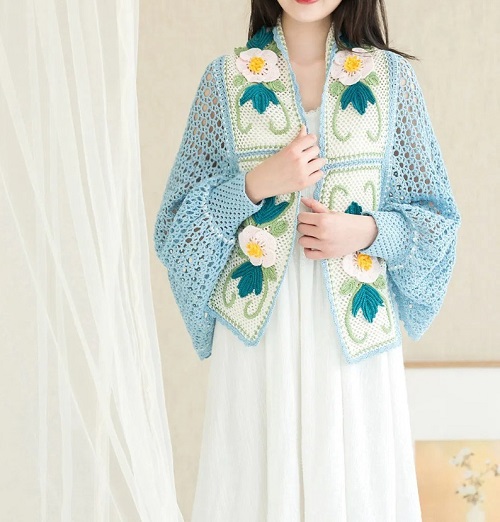 Hibiscus Vine Lace Cardigan