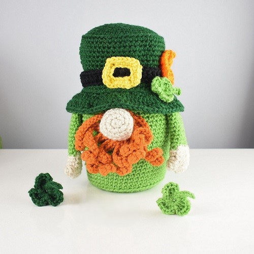 St Patrick's Day Crocheted Gnome