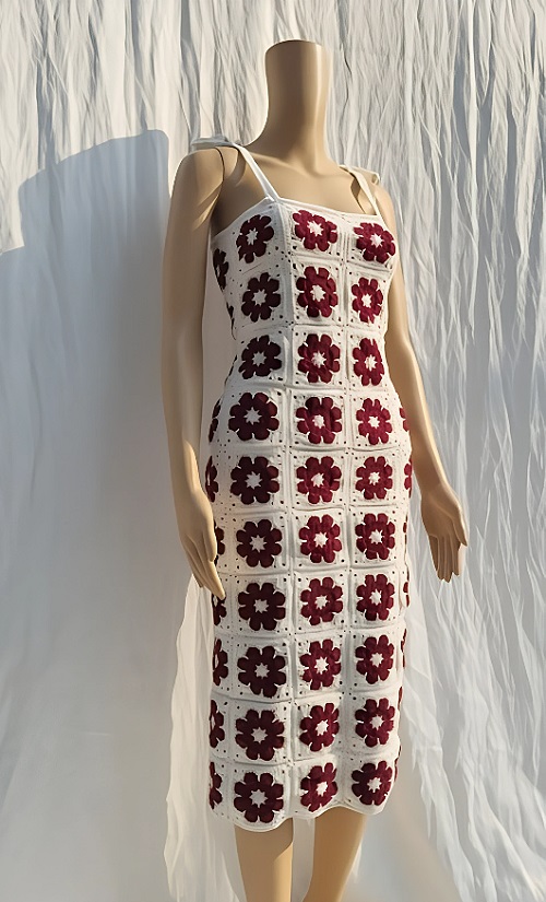 Crochet African Flower Dress Free Patterns