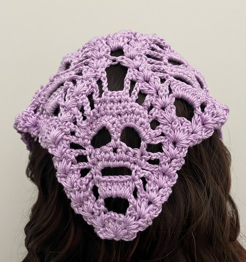 crochet skull bandana