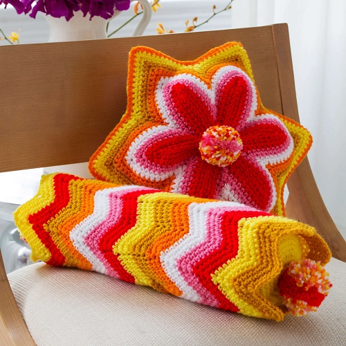 Crochet Pillow Cover Free Patterns 1