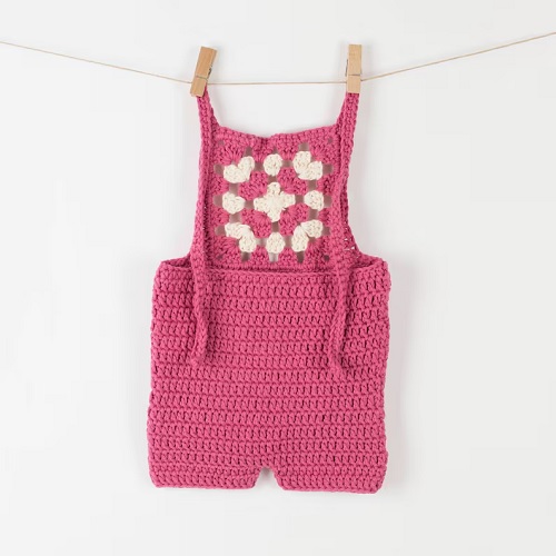 granny square baby romper