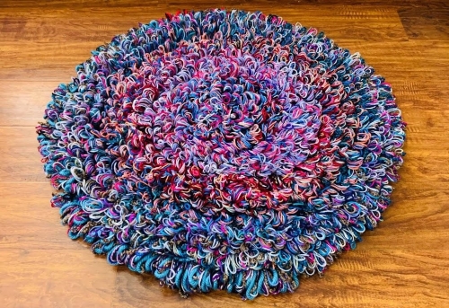 Crochet Leftover Yarn Rug