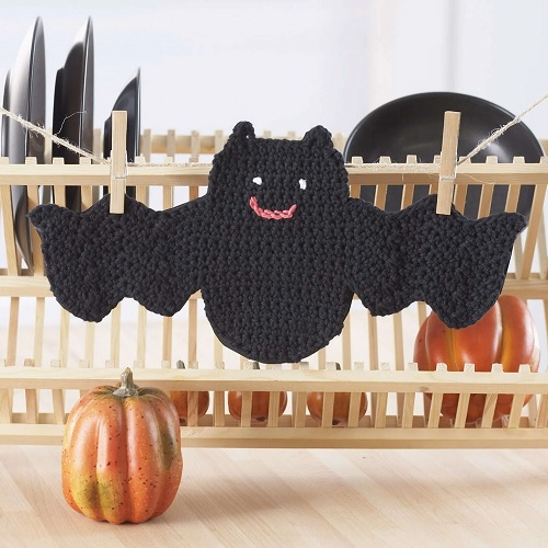 Crochet Bat Dishcloth