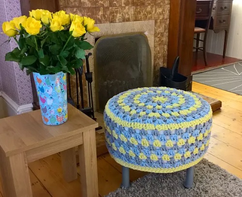 Cute and Easy Crochet Stool Cover Pattern 3