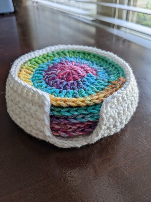 Crochet Circular Coaster Holder Pattern