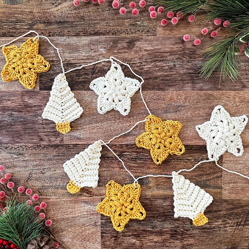 crochet christmas garland free patterns 3