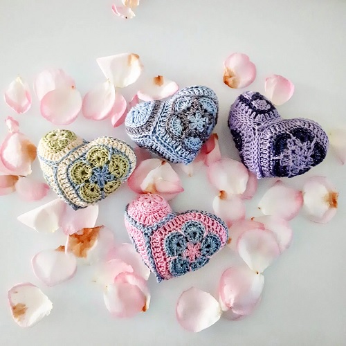 Heart with African flowers Heart for Valentine